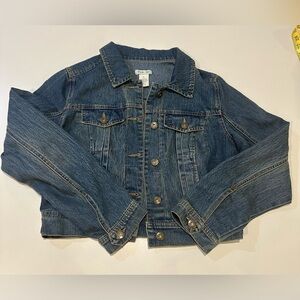 Per Se Denim cropped Jacket Size Large